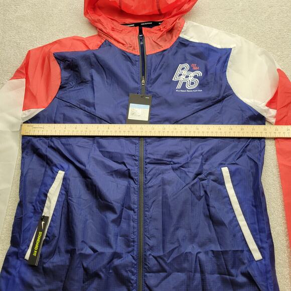 Nike Blue Ribbon Sports Red Blue & White Running Track Jacket Men's Size Medium - Picture 4 of 6